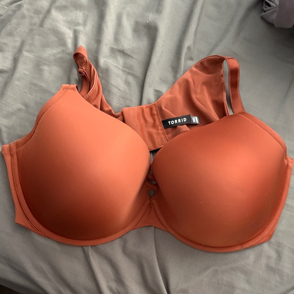 torrid xo plunge push up bra
 Smooth Molded Bra in Rust Orange
